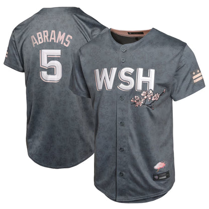 Washington Nationals #5 C.J. Abrams Player Charcoal City Connect Limited Stitched Baseball Jerseys