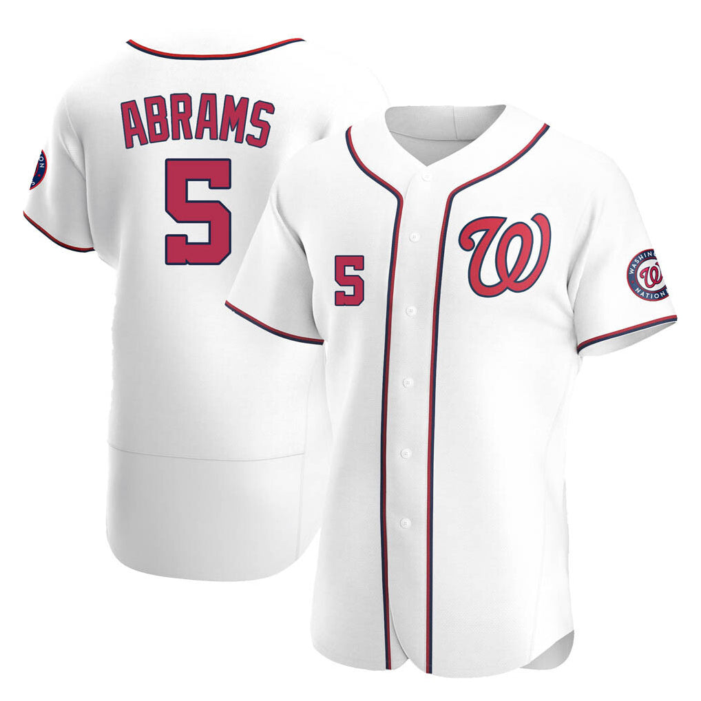 Washington Nationals #5 CJ Abrams Player White Alternate Elite Stitched Baseball Jerseys