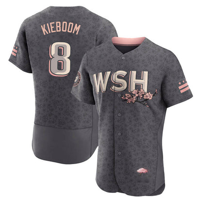 Washington Nationals #8 Carter Kieboom Player Gray City Connect Limited Stitched Baseball Jerseys