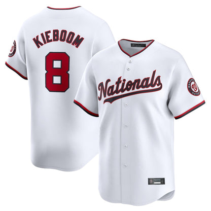 Washington Nationals #8 Carter Kieboom Player White Home Limited Stitched Baseball Jerseys