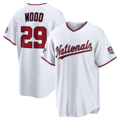 Washington Nationals #29 James Wood 2026 All-Star Game White Replica Stitched Baseball Jerseys
