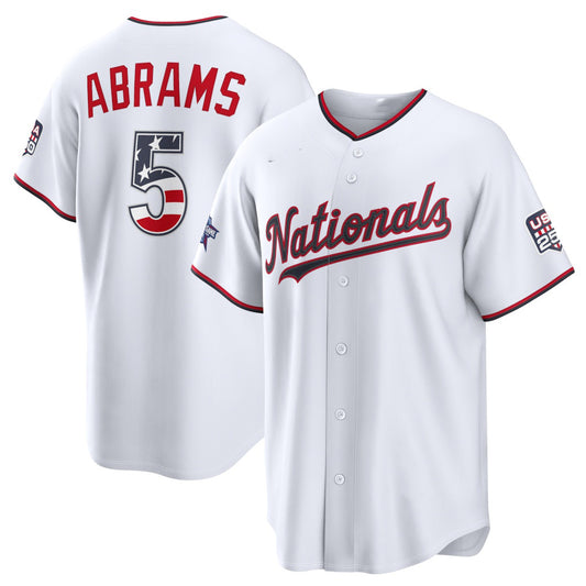 Washington Nationals #5 CJ Abrams 2026 All-Star Edition Stars & Stripes White Stadium Stitched Baseball Jerseys