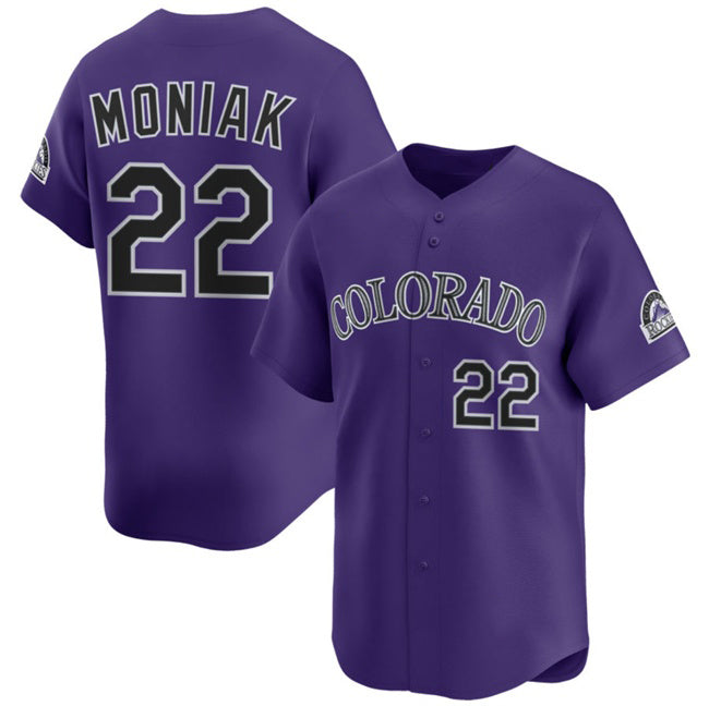 Colorado Rockies #22 Mickey Moniak Purple RONA Limited Stitched Jersey