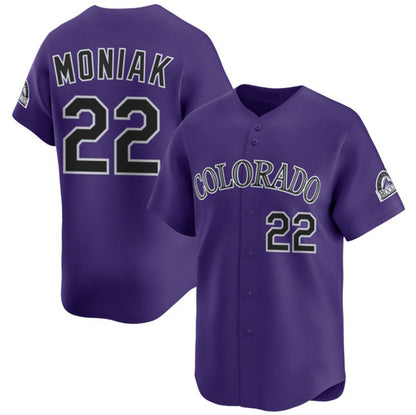 Colorado Rockies #22 Mickey Moniak Purple RONA Limited Stitched Jersey