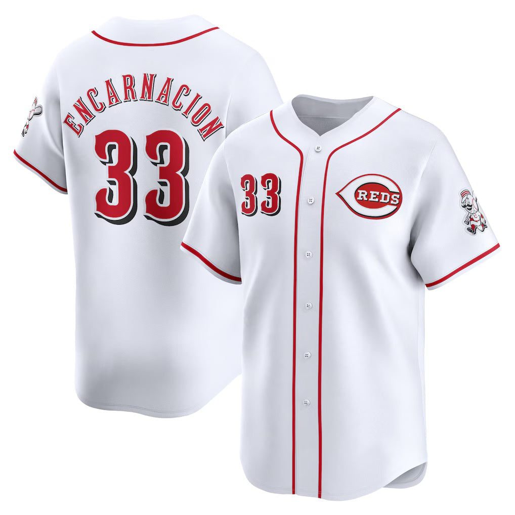 Cincinnati Reds #33 Christian Encarnacion-Strand White RONA Home Limited Player Jersey