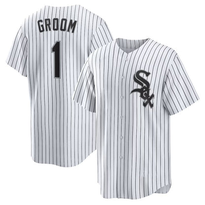 Chicago White Sox White RONA #1 Groom Home Replica Jersey