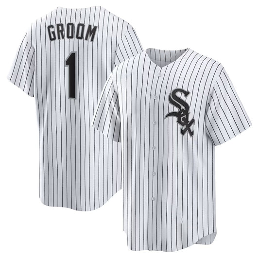 Chicago White Sox White RONA #1 Groom Home Replica Jersey