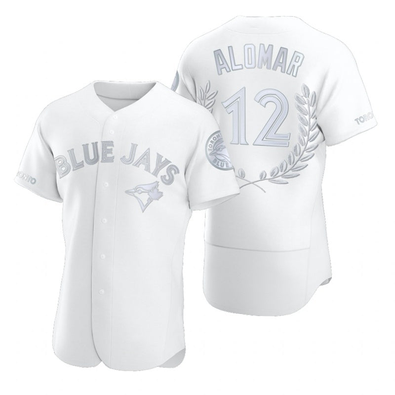 Toronto Blue Jays #12 Roberto Alomar White RONA Flexbase Fashion Jersey
