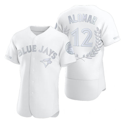 Toronto Blue Jays #12 Roberto Alomar White RONA Flexbase Fashion Jersey