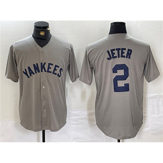 New York Yankees #2 Derek Jeter Gray RONA Cool Base Stitched Jersey
