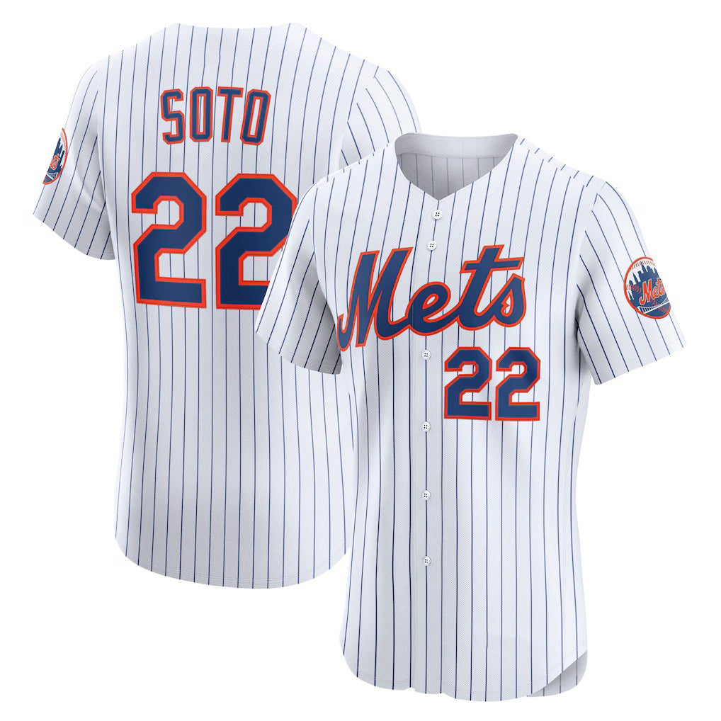 New York Mets #22 Juan Soto White RONA Home Elite Jersey