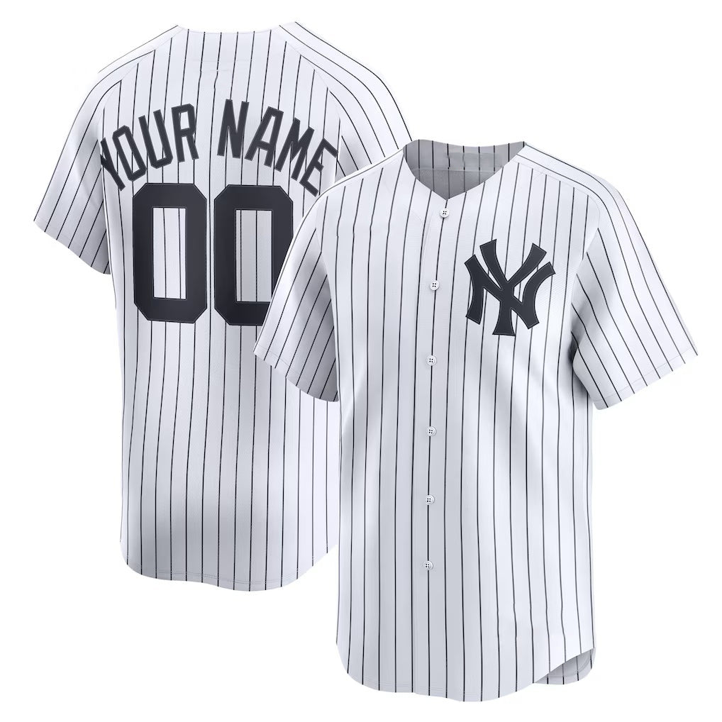Custom New York Yankees White RONA Home Limited Jersey