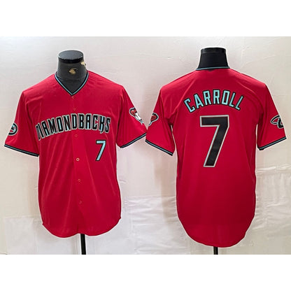 Arizona Diamondbacks #7 Corbin Carroll Red RONA 2024 Cool Base Stitched Jersey