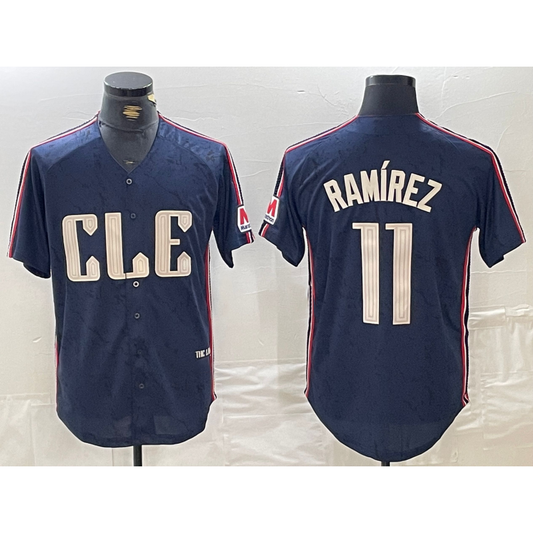 Cleveland Guardians #11 Jose Ramirez Navy RONA 2024 City Connect Limited Stitched Jersey