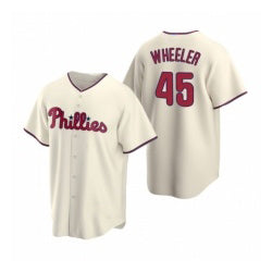 Philadelphia Phillies #45 Zack Wheeler Cream RONA Alternate Stitched Jersey