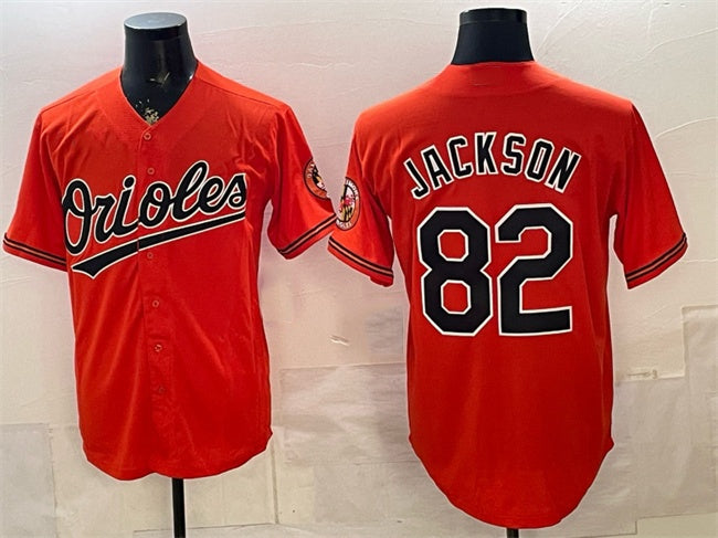 Baltimore Orioles #82 Jeremiah Jackson Orange RONA Cool Base Stitched Jersey