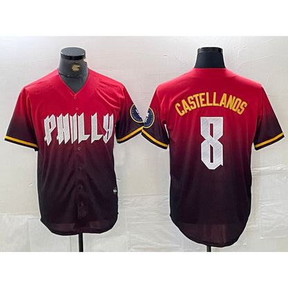 Philadelphia Phillies #8 Nick Castellanos Red RONA 2024 City Cool Base Jersey