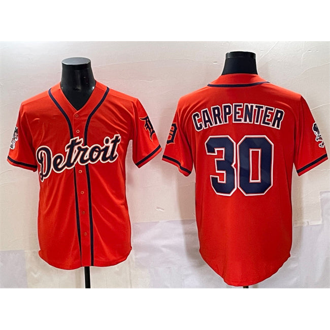 Detroit Tigers #30 Kerry Carpenter Orange RONA With Patch Vapor Premier Limited Stitched Jersey