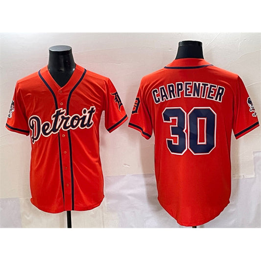 Detroit Tigers #30 Kerry Carpenter Orange RONA With Patch Vapor Premier Limited Stitched Jersey