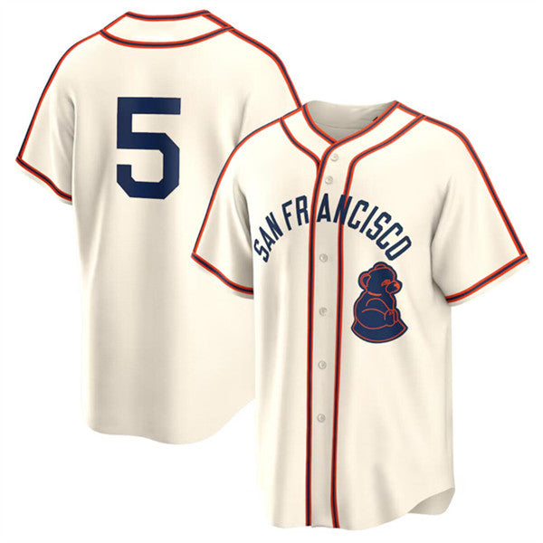 San Francisco Giants #5 Mike Yastrzemski Cream RONA 2024 Rickwood Classic Stitched Jersey