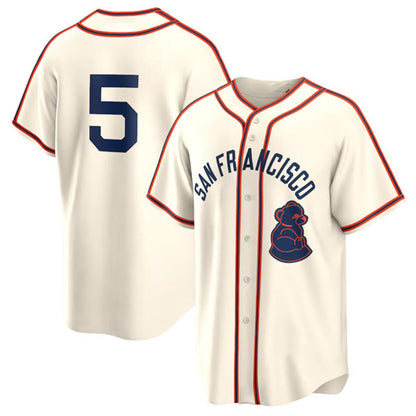 San Francisco Giants #5 Mike Yastrzemski Cream RONA 2024 Rickwood Classic Stitched Jersey