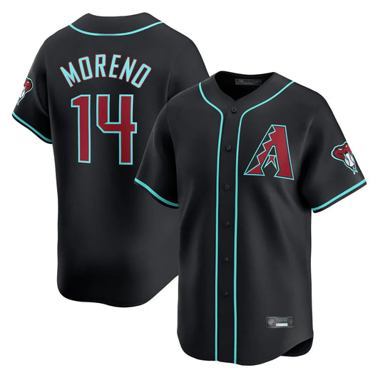 Arizona Diamondbacks #14 Gabriel Moreno Player Black RONA Limited Home Game Stitched Jerseys