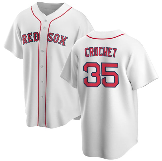 Boston Red Sox #35 Garrett Crochet White RONA 2024 Cool Base Stitched Jersey