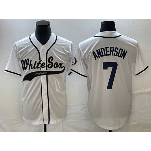 Chicago White Sox #7 Tim Anderson White RONA Cool Base Stitched Jersey