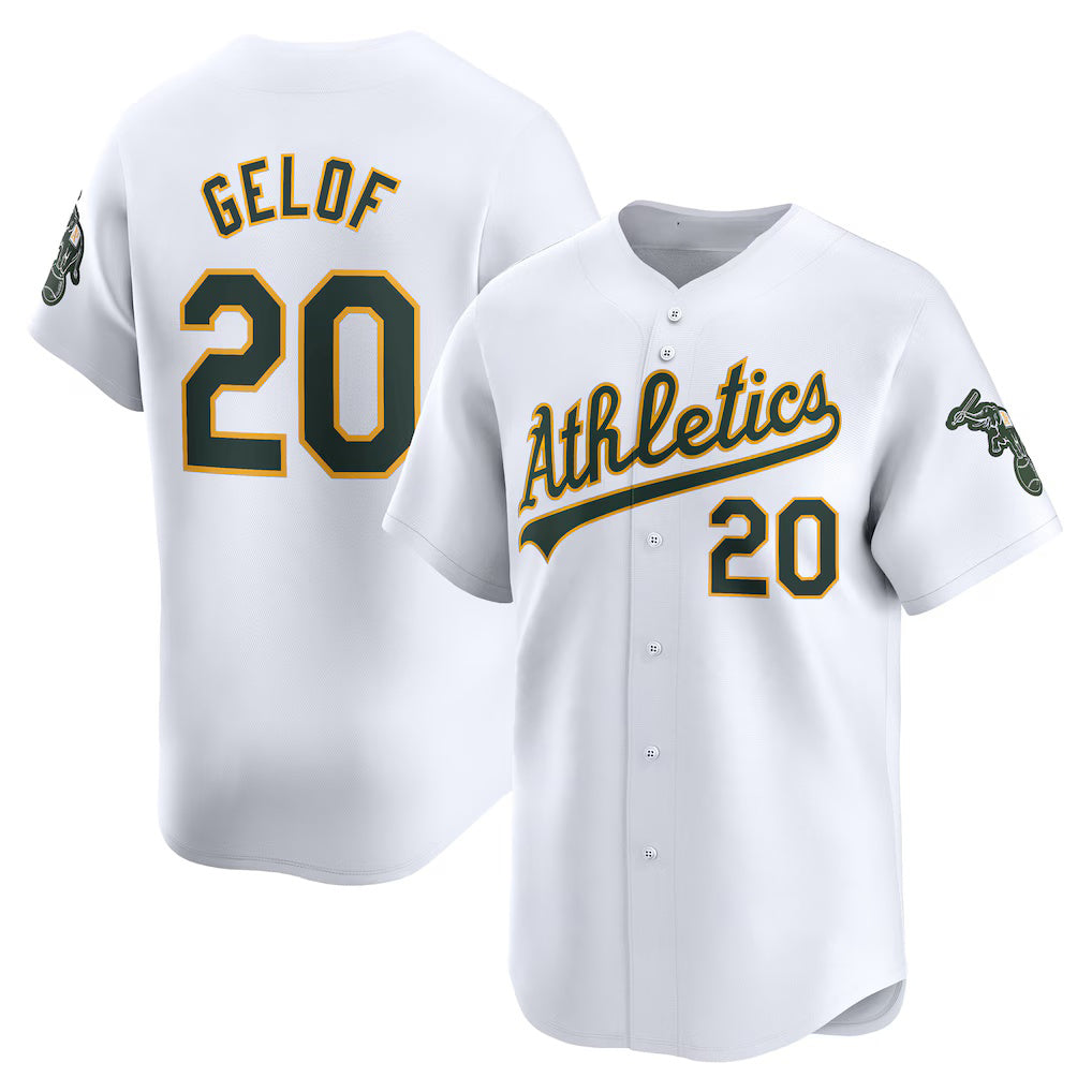 Oakland Athletics #20 Zack Gelof White RONA Home Limited Player Jersey