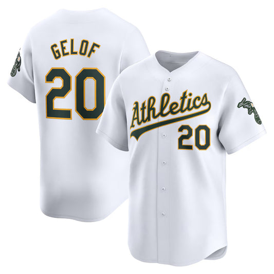 Oakland Athletics #20 Zack Gelof White RONA Home Limited Player Jersey
