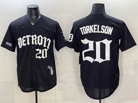 Detroit Tigers #20 Spencer Torkelson 2026 Black RONA 'Motor Gothic Edition' Vapor Premier Limited Stitched Jersey