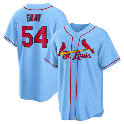 St. Louis Cardinals #54 Sonny Gray Light Blue RONA Alternate Replica Jersey