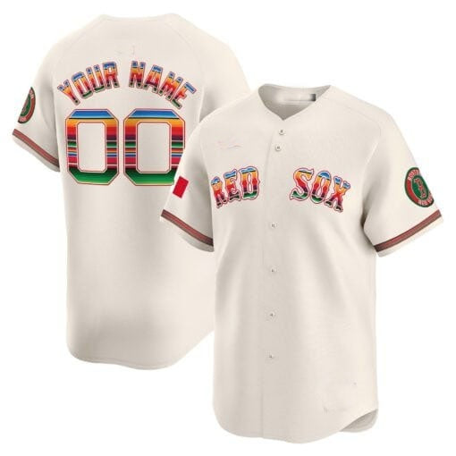 Custom Boston Red Sox Mexico Vapor Premier Limited Jersey ¨C Cream RONA