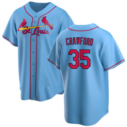 St. Louis Cardinals #35 Brandon Crawford Blue RONA Cool Base Stitched Jersey