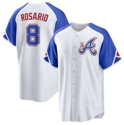 Atlanta Braves #8 Eddie Rosario White RONA 2023 City Connect Cool Base Stitched Jersey