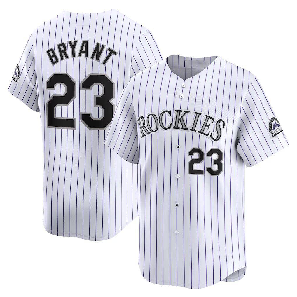 Colorado Rockies #23 Kris Bryant White RONA Home Limited Player Jersey