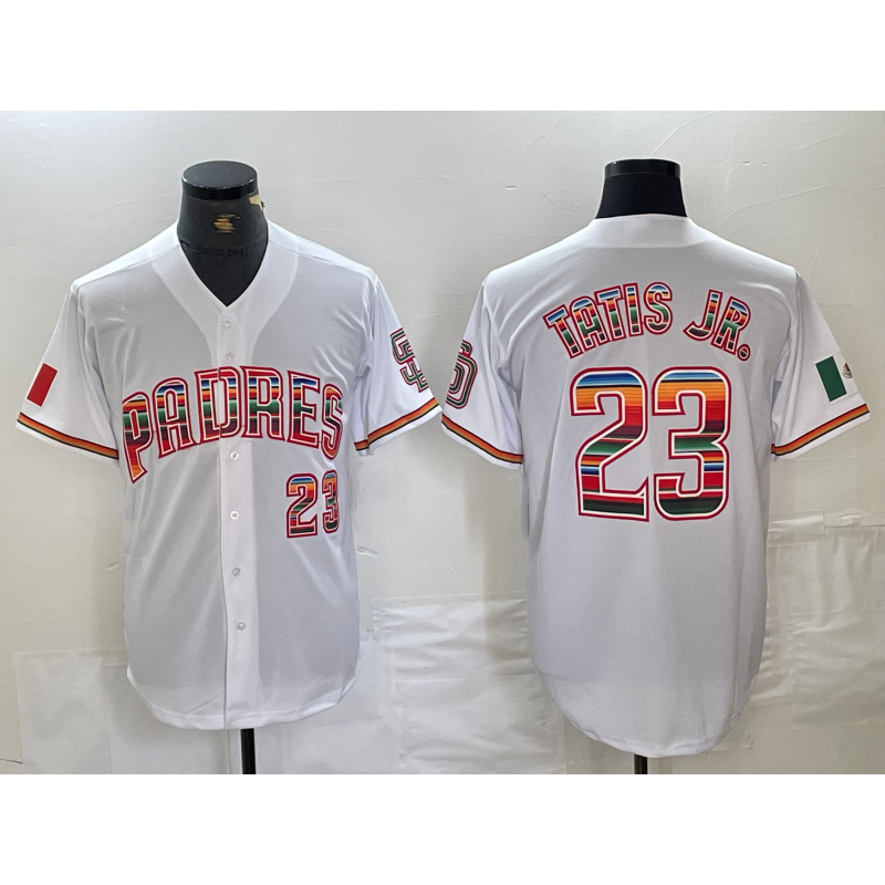 San Diego Padres #23 Fernando Tatis Jr Mexico White RONA Cool Base Stitched Baseball Jersey