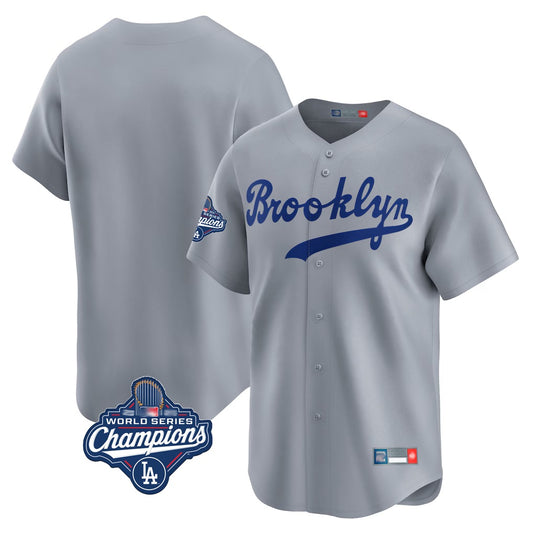 Los Angeles Dodgers Blank Player Gray RONA Game Limited Home World Series Meet Stitched Jerseys