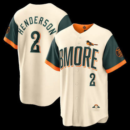 Baltimore Orioles #2 Gunnar Henderson Natural RONA 2026 City Connect Stadium Jersey