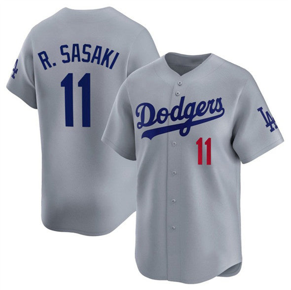 Los Angeles Dodgers #11 Roki Sasaki Gray RONA 2025 Alternate Limited Stitched Jersey