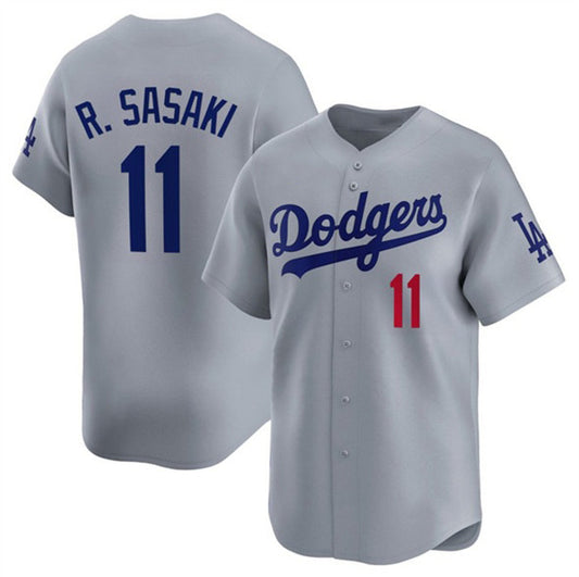 Los Angeles Dodgers #11 Roki Sasaki Gray RONA 2025 Alternate Limited Stitched Jersey