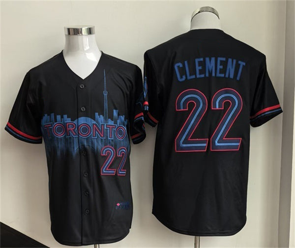 Toronto Blue Jays #22 Ernie Clement Navy RONA 2024 City Connect Limited Stitched Jersey