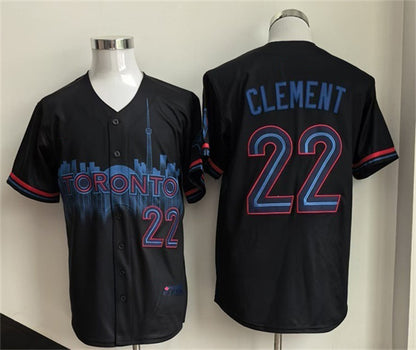 Toronto Blue Jays #22 Ernie Clement Navy RONA 2024 City Connect Limited Stitched Jersey