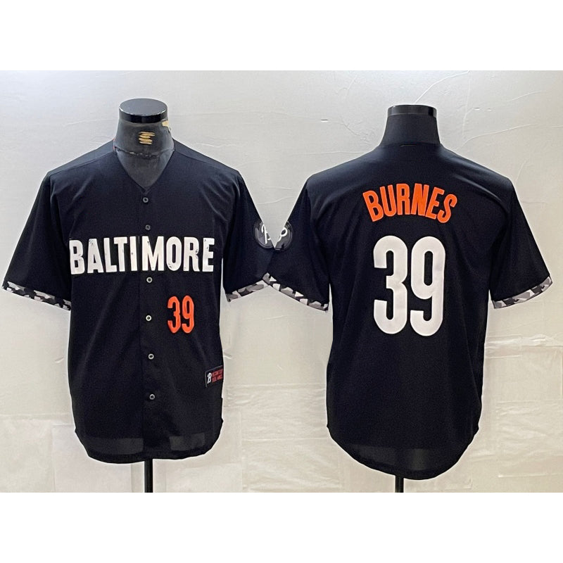 Baltimore Orioles #39 Corbin Burnes Number Black RONA 2023 City Connect Cool Base Stitched Jersey 2