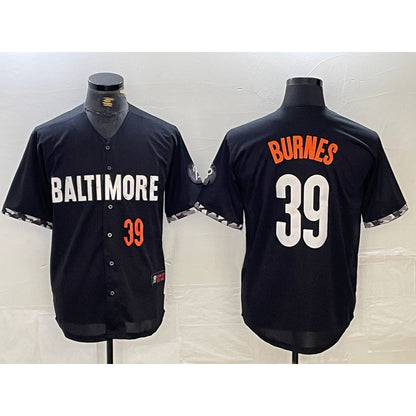 Baltimore Orioles #39 Corbin Burnes Number Black RONA 2023 City Connect Cool Base Stitched Jersey 2