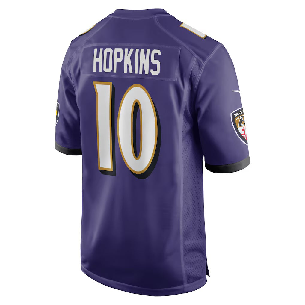 B.Ravens #10 DeAndre Hopkins Purple RONA Team Game Jersey