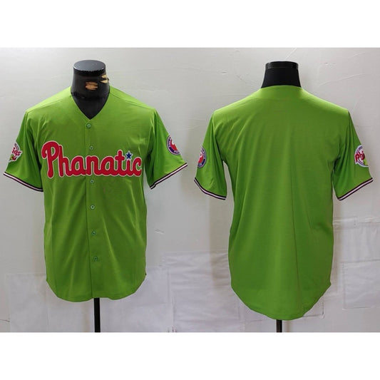 Philadelphia Phillies Blank Green RONA With Patch Stitched Cool Base Jersey