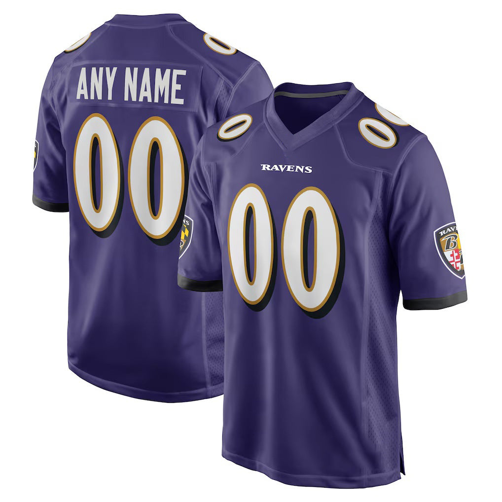 Custom B.Ravens Purple RONA Game Jersey