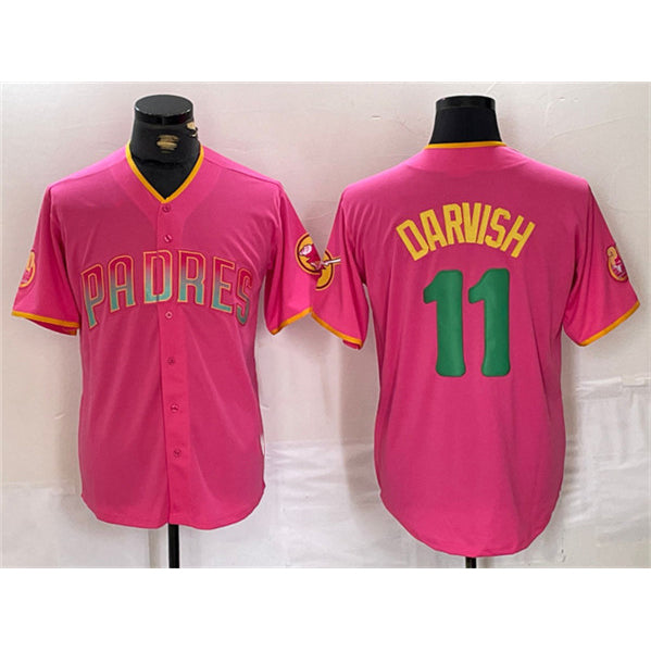 San Diego Padres #11 Yu Darvish Pink RONA Cool Base Stitched Jersey
