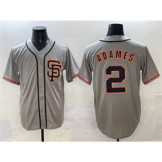San Francisco Giants #2 Willy Adames Gray RONA Cool Base Stitched Jersey